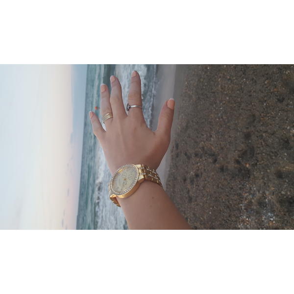 Ceas dama Quartz, Geneva Crystal Auriu