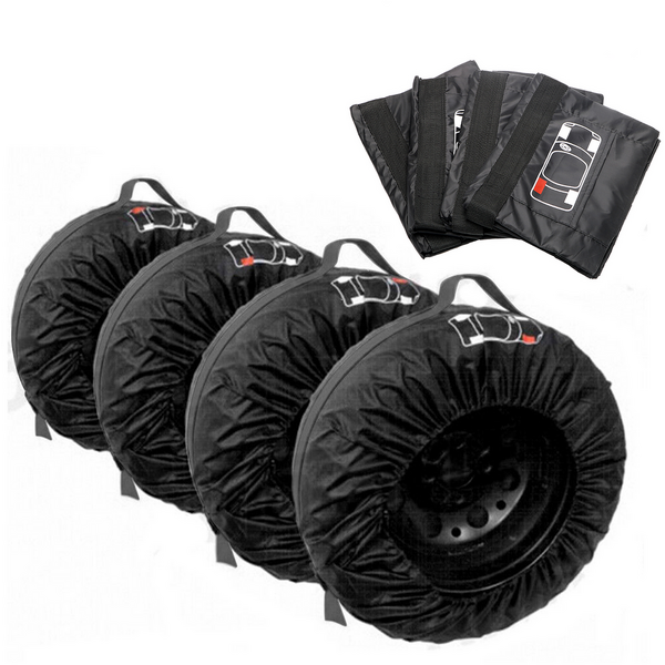 13-16 Inch Set 4 huse pentru anvelope/cauciucuri, cu maner, impermeabil, pentru dimensiunea 13-16