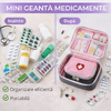 Geanta mini pentru depozitare medicamente, cu fermoar