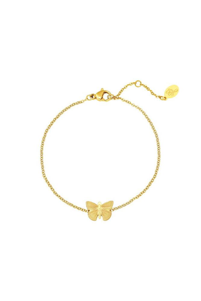 SMARTECH Bratara Inox Butterfly, Auriu