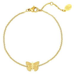 Bratara Inox Butterfly, Auriu