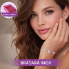 Bratara Inox cu Floricele, Argintiu