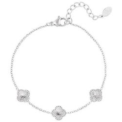 Bratara Inox cu Floricele, Argintiu
