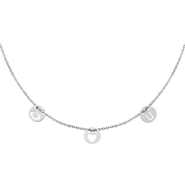 Colier Inox Eye-Love-You, Argintiu