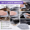 Lavete multifuncționale din microfibra metalica, 20x20cm, Set 5 buc