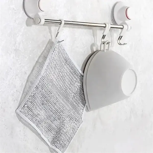 Lavete multifuncționale din microfibra metalica, 20x20cm, Set 5 buc