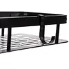 OFERTA 1+1 GRATIS Rafturi pentru baie, rezistente la umiditate, montare usoara, autoadezive, aluminiu, 30 x 13 x 4.7 cm, Negru