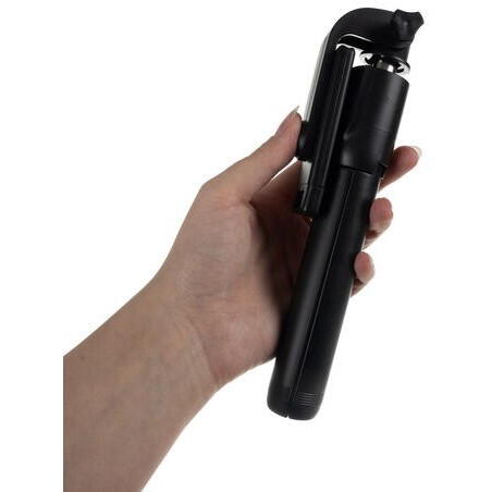 Selfie stick multifunctional, Trepied, Suport pentru telefon, Bluetooth 4.0, telecomanda detasabila, Telescopic, Compatibil iOS/Android, Negru