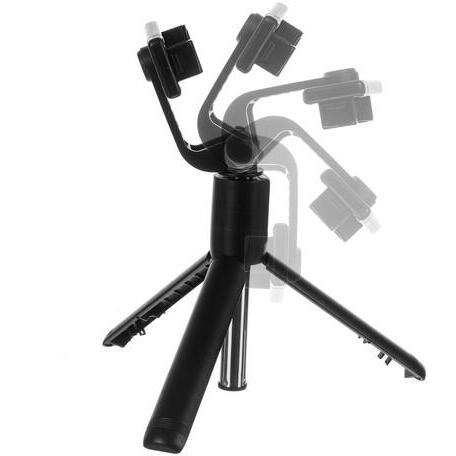 Selfie stick multifunctional, Trepied, Suport pentru telefon, Bluetooth 4.0, telecomanda detasabila, Telescopic, Compatibil iOS/Android, Negru