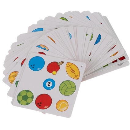 Joc de inteligenta Quick Pucks, 16 discuri, 40 cartonase cu imagini, clopot, 5.2 x 3.2 x 1.5 cm