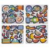 Carte tip Puzzle Magnetic , Set 50 magneti, 6 Cartonase Duble, Tema cosmos