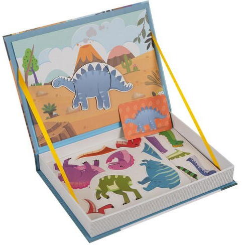 Carte tip Puzzle Magnetic , Set 36 magneti, 6 Cartonase Duble, Tema Dinozauri