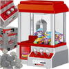 Jucarie interactiva macara cu gheara pentru prinderea dulciurilor, Candy Grabber, Monede incluse, cu baterii, 31 x 17 x 22 cm, Rosu / Argintiu
