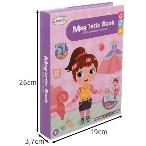 Carte tip Puzzle Magnetic , Set 51 magneti, 6 Cartonase Duble, Tema Costume