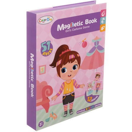 Carte tip Puzzle Magnetic , Set 51 magneti, 6 Cartonase Duble, Tema Costume