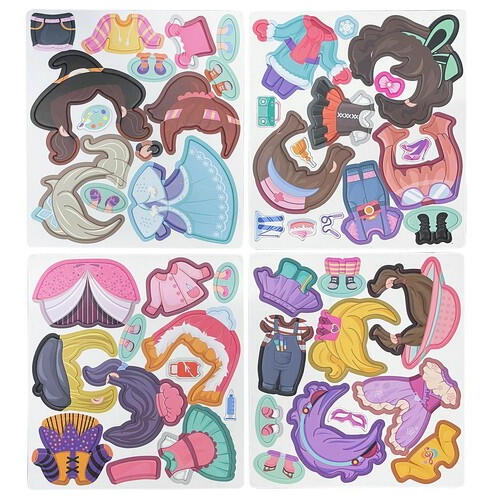 Carte tip Puzzle Magnetic , Set 51 magneti, 6 Cartonase Duble, Tema Costume