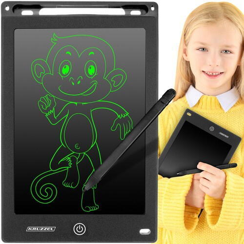 Tableta grafica de desenat pentru copii 8.5" diagonala, Drawing Tablet, Cu Buton De Stergere, Creion Inclus, Negru
