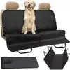Husa auto profesionala, Protectie si transport animale, Caini si pisici, Pentru bancheta autoturismului, Impermeabil, Antialunecare, Negru, 144 x 144 cm