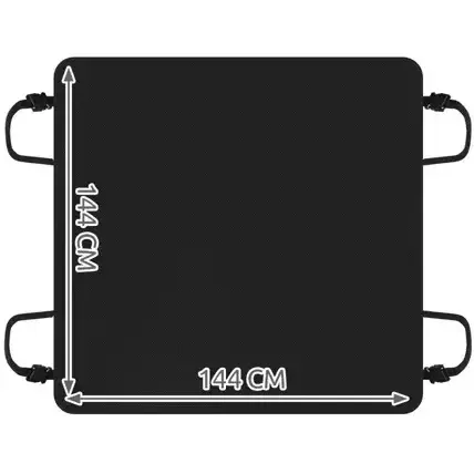 Husa auto profesionala, Protectie si transport animale, Caini si pisici, Pentru bancheta autoturismului, Impermeabil, Antialunecare, Negru, 144 x 144 cm