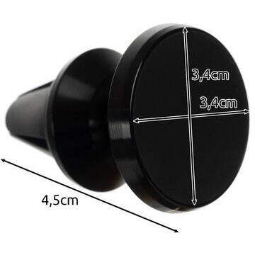 Suport auto magnetic pentru telefon, Reglabil 90°, Prindere aeroterma, Rotire 360 grade, 4.5 x 3.4 x 3.4 cm