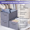 Organizator imbracaminte cu 9 compartimente pentru blugi, pulovere, camasi, 44x30x20 Gri