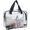 Set 3 organizatoare cosmetice pentru calatorii, multifunctionale, rezistente la apa, Transparent