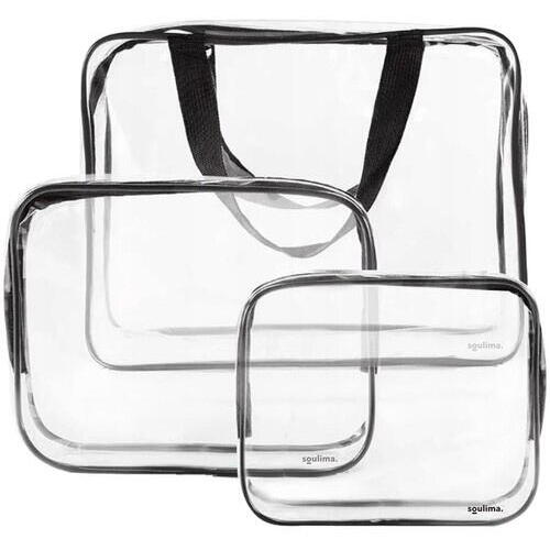 Set 3 organizatoare cosmetice pentru calatorii, multifunctionale, rezistente la apa, Transparent