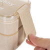 Cutie de pranz alimentara, Lingura si Furculita Incluse, 750 ml, Bej, Din Material Ecologic