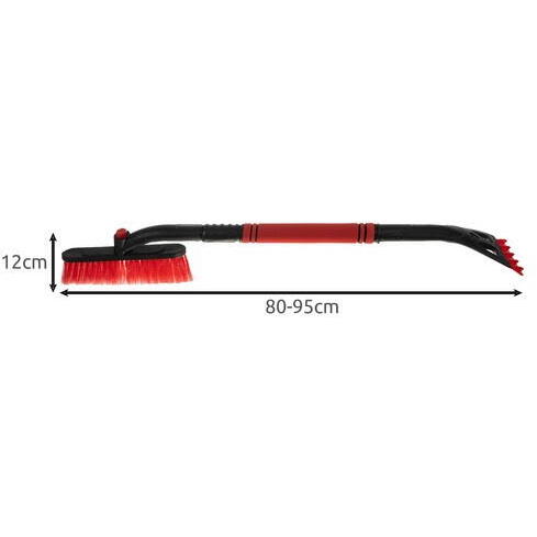 Racleta Auto Telescopica ,Lungime Reglabila de la 80 la 95 cm, Eficineta si Rezistenta, Razuitoare Detasabila, Prietenos cu Vopseaua Masinii, Negru/Rosu