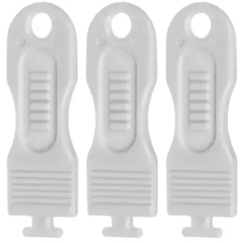 Set 15 protectii pentru prize copii, ABS, cu 3 chei incluse