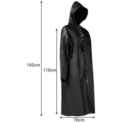 Pelerina de Ploaie Impermeabila , Lungime 110 cm, Confectionata din Material EVA, Prindere cu Capse, Gluga cu snur, Ideal pentru Camping, Drumetii, Pescuit