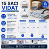 Set 15 saci de vidat pentru depozitare, 3 Marimi, Reutilizabili, Transparenti