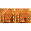 Cort de joaca pentru fetite cu lumini LED incluse, tip casa, cu ferestre, interior / exterior, 130 x 100 x 115 cm, Roz