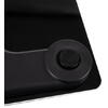 Cantar corporal inteligent, cu diagnostic si termometru, Bluetooth, App pentru fitness, din sticla securizata, LCD, negru