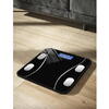 Cantar corporal inteligent, cu diagnostic si termometru, Bluetooth, App pentru fitness, din sticla securizata, LCD, negru
