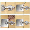 Set 4 bucati suporti de reparare balamale pentru dulap, Otel