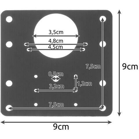Set 4 bucati suporti de reparare balamale pentru dulap, Otel