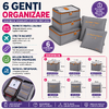 Set 6 genti pentru organizare bagaj, Poliester, Impermeabil