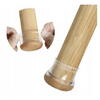 Set 4 protectii picioare mobilier, Anti-derapante, Silicon, Transparente, Rotunde