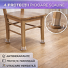 Set 4 protectii picioare mobilier, Anti-derapante, Silicon, Transparente, Rotunde