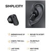 Casti Bluetooth 5.3, Baterie Statie 200mAh, StandBy 180H, Touch pe Casti, Respingere/Raspundere Apel VTS-210, Negru