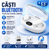 Casti Bluetooth 5.3, Baterie Statie 200mAh, StandBy 180H, Touch pe Casti, Respingere/Raspundere Apel VTS-210, Alb