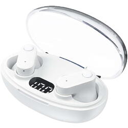 Casti Bluetooth 5.3, Baterie Statie 200mAh, StandBy 180H, Touch pe Casti, Respingere/Raspundere Apel VTS-210, Alb