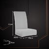 Set 6 Husa Pentru Scaun, 65x40x35 cm, Catifea, Elastic, Protectie Impotriva Murdariei, Spalare La Masina La 30 De Grade, Gri