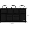 XTROBB Organizator portbagaj auto, Negru 86.5x48cm, 8 Buzunare, Rezistent la apa