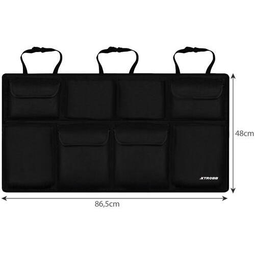 XTROBB Organizator portbagaj auto, Negru 86.5x48cm, 8 Buzunare, Rezistent la apa