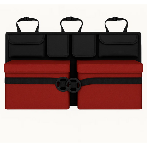 XTROBB Organizator portbagaj auto, Negru 86.5x48cm, 8 Buzunare, Rezistent la apa