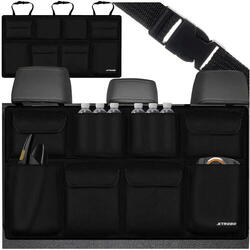 XTROBB Organizator portbagaj auto, Negru 86.5x48cm, 8 Buzunare, Rezistent la apa