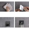 Set 4 Suport cu Adeziv pentru Prosoape, Dimensiuni 4,5 x 4,5 x 2,5 cm, Rezistent la Umiditate, Rugina, Ideal pentru Bucatarie, Baie, Otel Inoxidabil, Sarcina 3 Kg