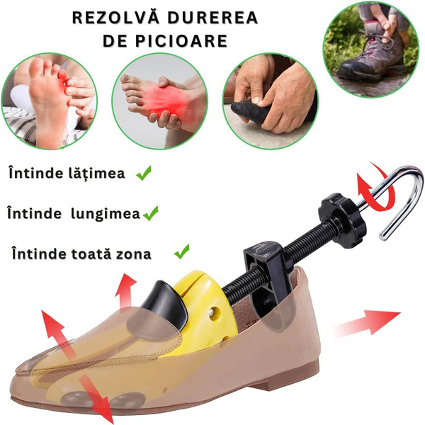 Set 2 Calapoade/Sanuri, Pentru Largit/Alungit Pantofi, Pentru Marimile 40-47, Material ABS, Galben